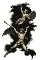 angels and st michael tattoo design idea