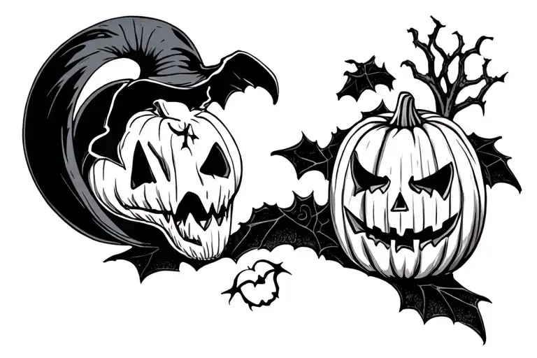 Halloween themed tattoo tattoo design idea