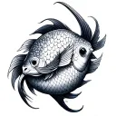 Pisces Taurus tattoo design idea
