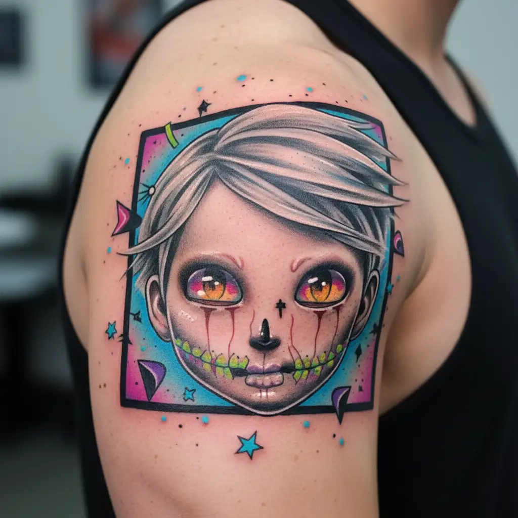 childhood trauma  tattoo design idea