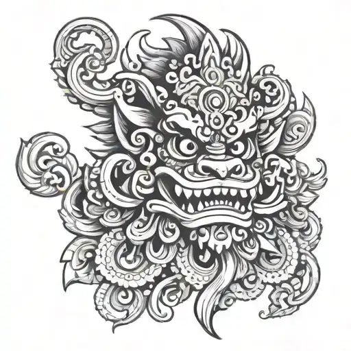 barong tattoo design idea