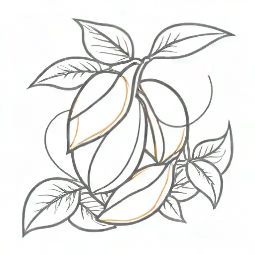 Mango tattoo design idea