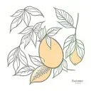 Mango tattoo design idea