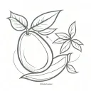 Mango tattoo design idea