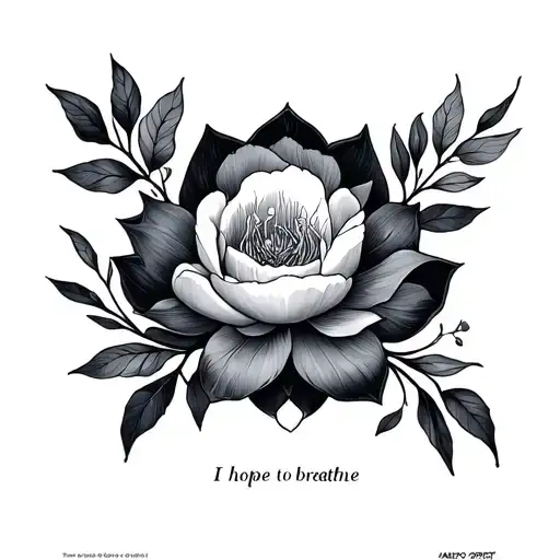 I hope to breathe while tattoo design idea