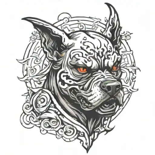 devil dog tattoo design idea