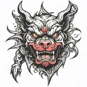 devil dog tattoo design idea
