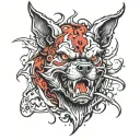 devil dog tattoo design idea