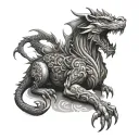 Leo Dragon tattoo design idea