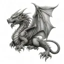 Leo Dragon tattoo design idea