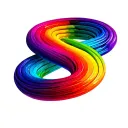 a rainbow loop like a chain tattoo design idea