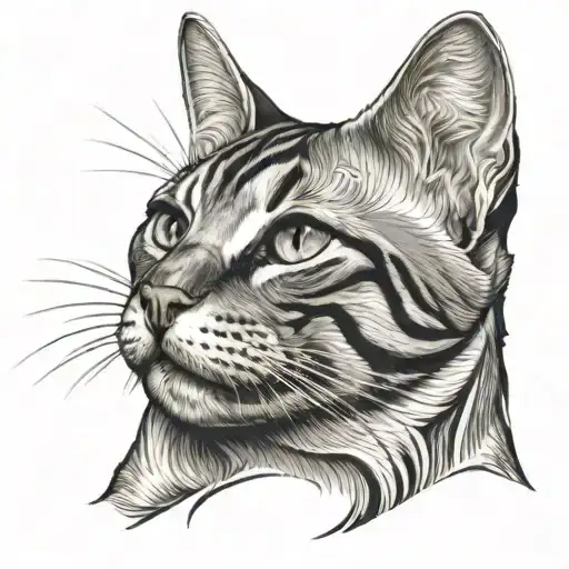 bengal cat tattoo design idea