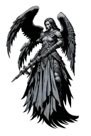 Warhammer 40K Dark angels tattoo design idea