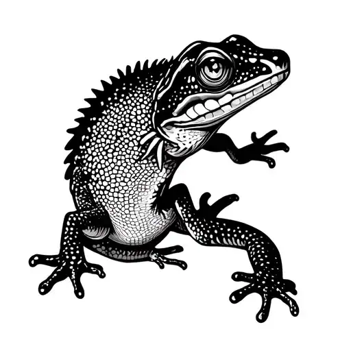 gecko for men tattoo design idea