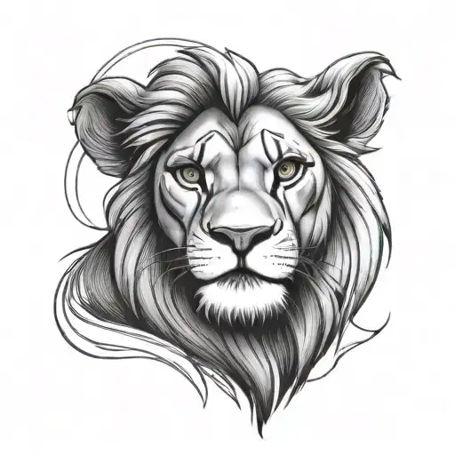 lion king simba and the greatest ten meridius tattoo design idea