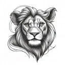 lion king simba and the greatest ten meridius tattoo design idea