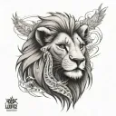 lion king simba and the greatest ten meridius tattoo design idea