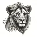 lion king simba and the greatest ten meridius tattoo design idea