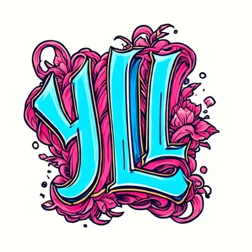 Interconnected Letters, Cursive YIL tattoo design idea