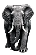 Elephant tattoo design idea