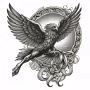 icarus falling sun tattoo design idea