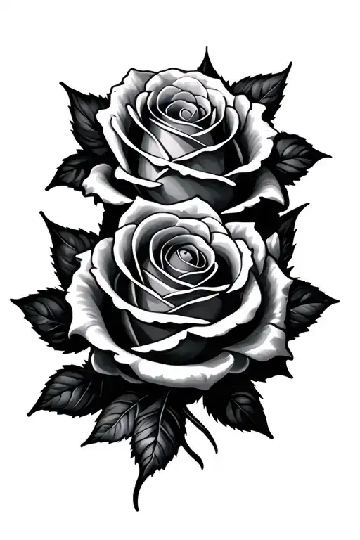 rose tattoo design idea