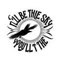"I’ll be the sky, you’ll be the" a bird flying towards the sun tattoo design idea