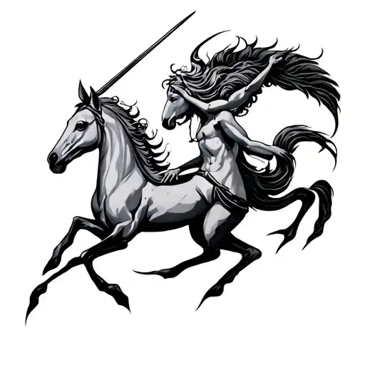 Sagittarius And Aquarius tattoo design idea