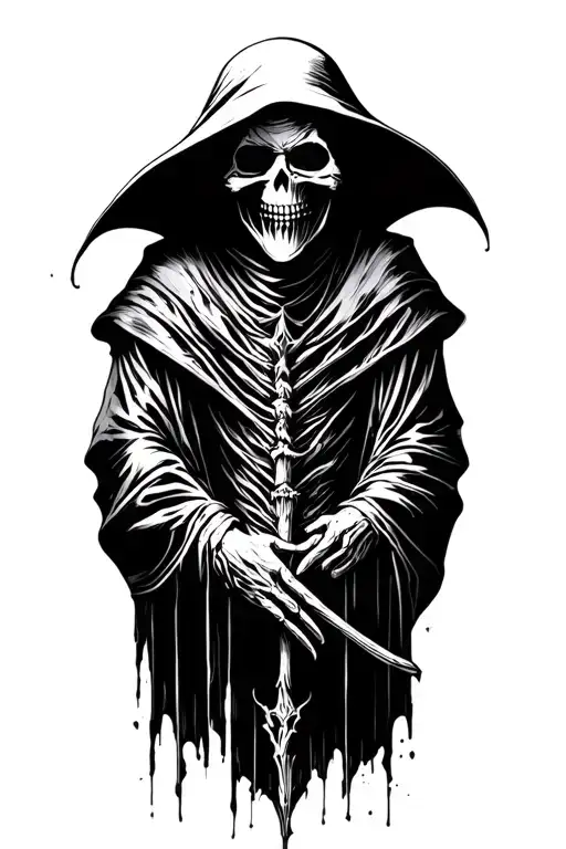 grim reaper tattoo design idea