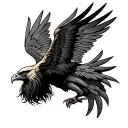bray Wyatt Firefly Logo buzzard spread wings tattoo design idea