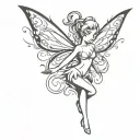 sexy Tinkerbell Neverland tattoo design idea