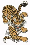 Japanese tiger tattoo design idea