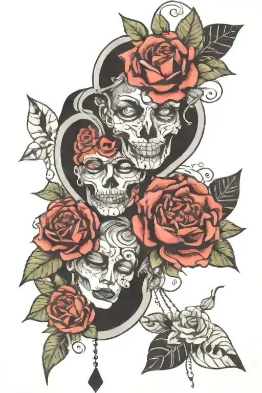 Patchwork tattoo about depression power money in heartbreak tattoo design idea