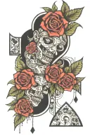 Patchwork tattoo about depression power money in heartbreak tattoo design idea