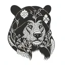 bear Nordic style tattoo design idea