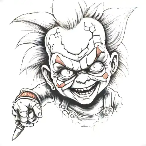 Chucky good guy tattoo design idea
