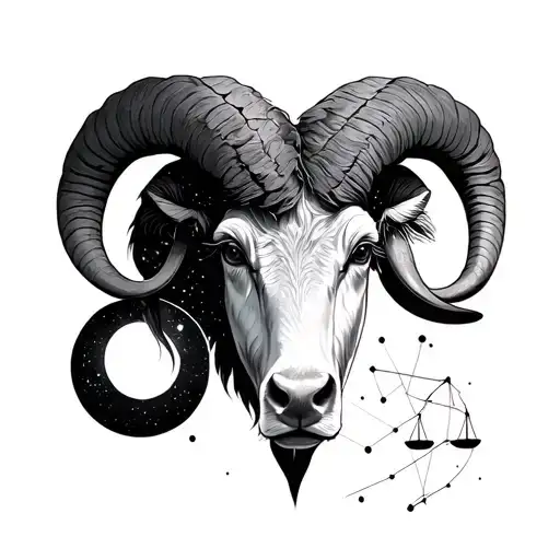 Aries, Libra, Taurus constellation tattoo design idea