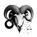 Aries, Libra, Taurus constellation tattoo design idea