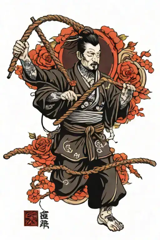 Some people know me as the voice that you hear when you loosen the noose on the rope tattoo design idea