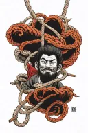 Some people know me as the voice that you hear when you loosen the noose on the rope tattoo design idea