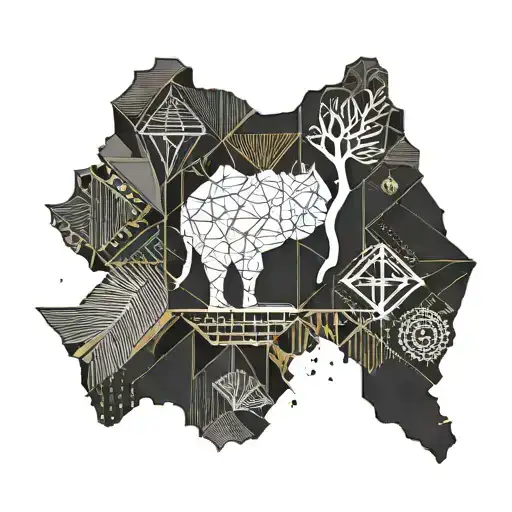 south africa continent tattoo design idea