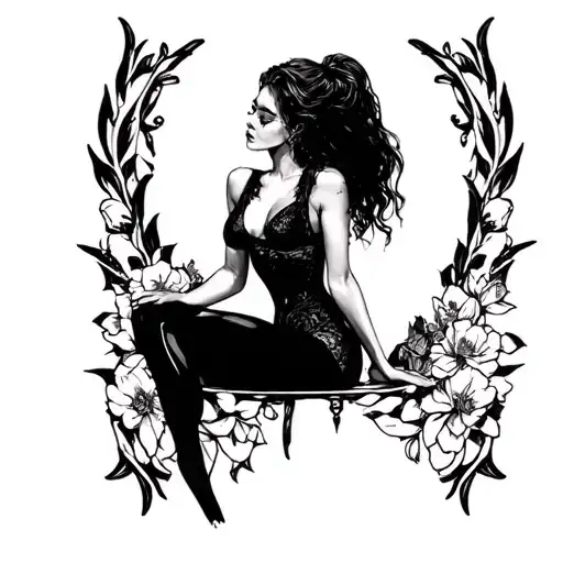 Riley Reid skimpy pinup tattoo design idea