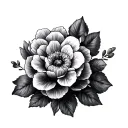 grandparent memory flower tattoo design idea