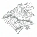 simple crested butte mountain peak tattoo design idea
