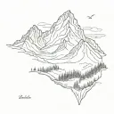 simple crested butte mountain peak tattoo design idea
