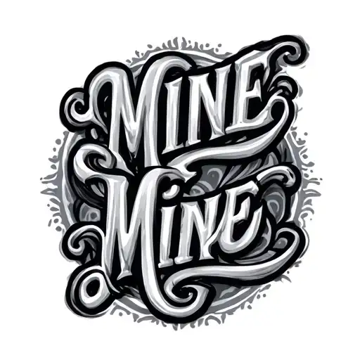fine line text on shoulder mine tattoo design idea