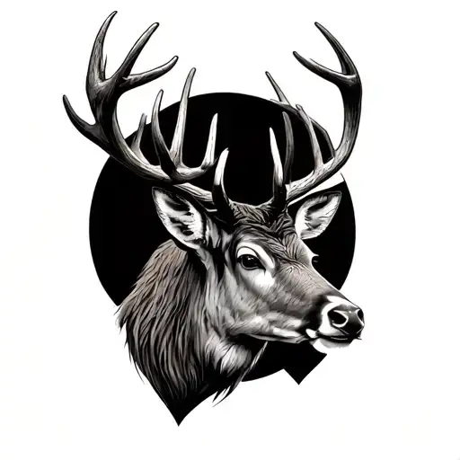 Scottish Stag tattoo design idea