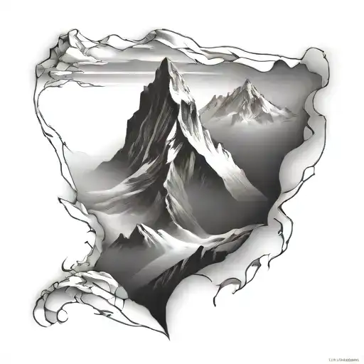 matterhorn mountain tattoo design idea