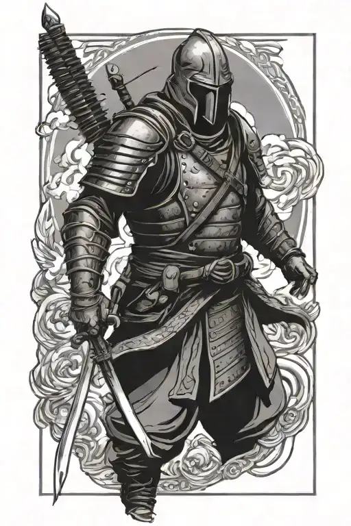 loner, ronin warrior tattoo design idea