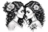 tattoo representing her from Buffalo NY and me from Vienna WV and we met in college in Erie PA and our wedding 9/4/21 tattoo design idea